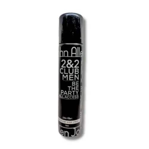 Jhon Allan 2&2 Club Men Mini Body Spray 75ml - Elevate Your Daily Freshness