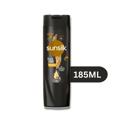 Sunsilk Black Shine Shampoo 185ml - Unveil Lustrous, Silky Black Hair